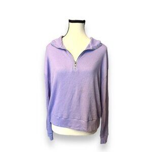 Womens Ardene Purple Zip Sweater Large